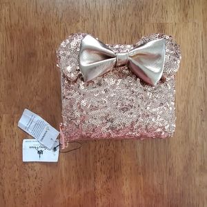 Disney Loungefly Rose Gold Wallet NWT